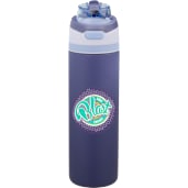 Elvin 28oz Recycled Stainless Flip Straw Bottle, custom water bottle with logo imprint 72
