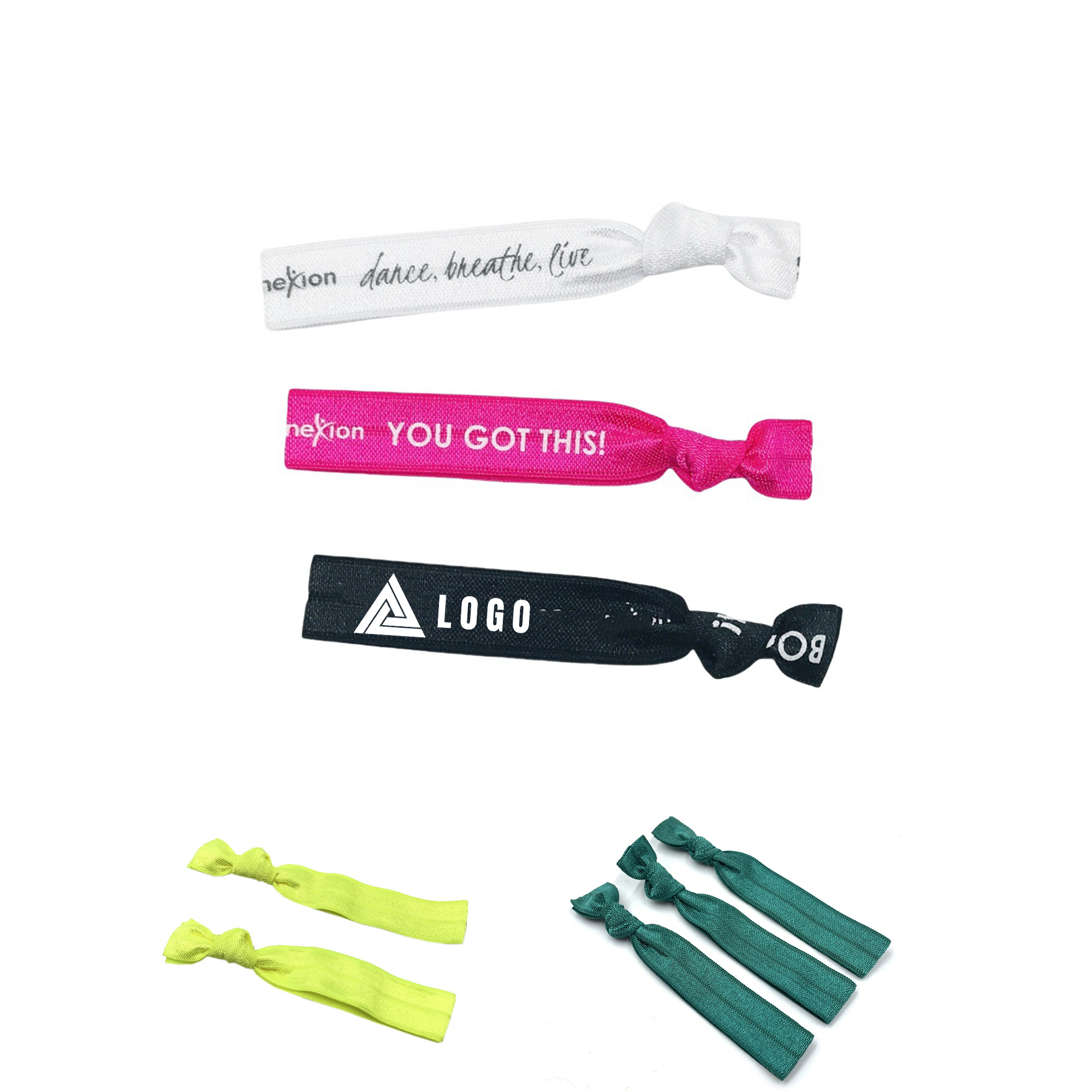 Knotted Hair Ties Elastic Wrist Bands Ribbon 2