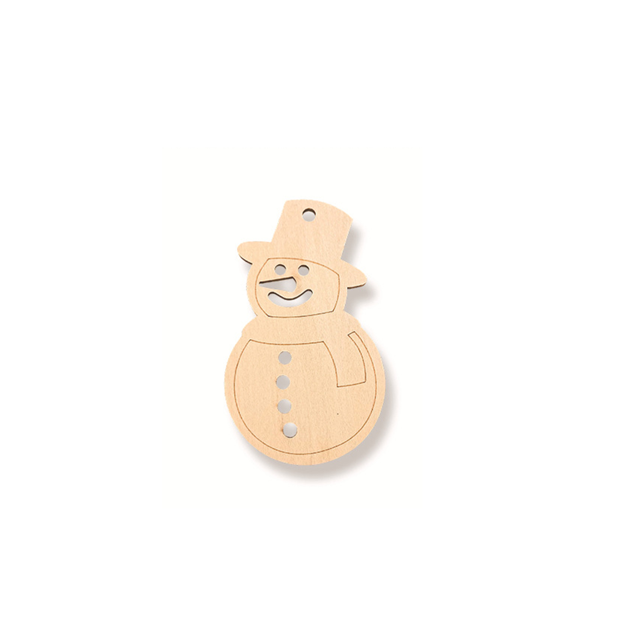 Natural Wood Christmas Tree Pendant 77