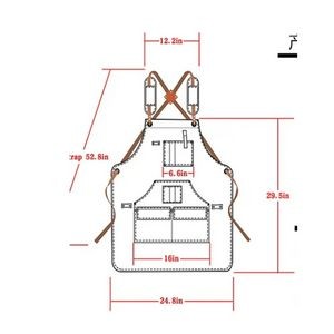 Cotton Canvas Cross Back Heavy Duty Adjustable Work Apron 3