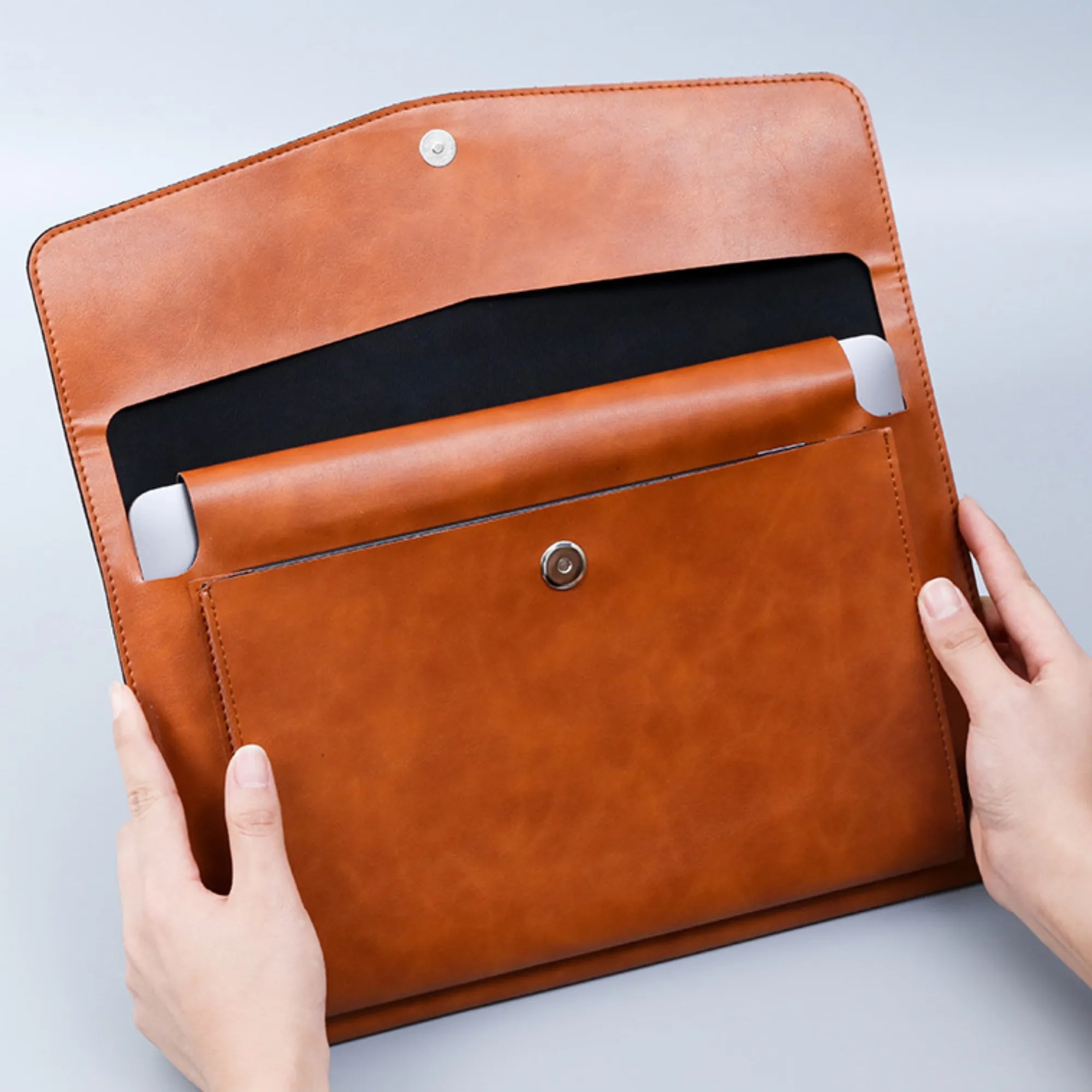 Leather A4 Envelop Document Folder File Bag Free Shipping 7