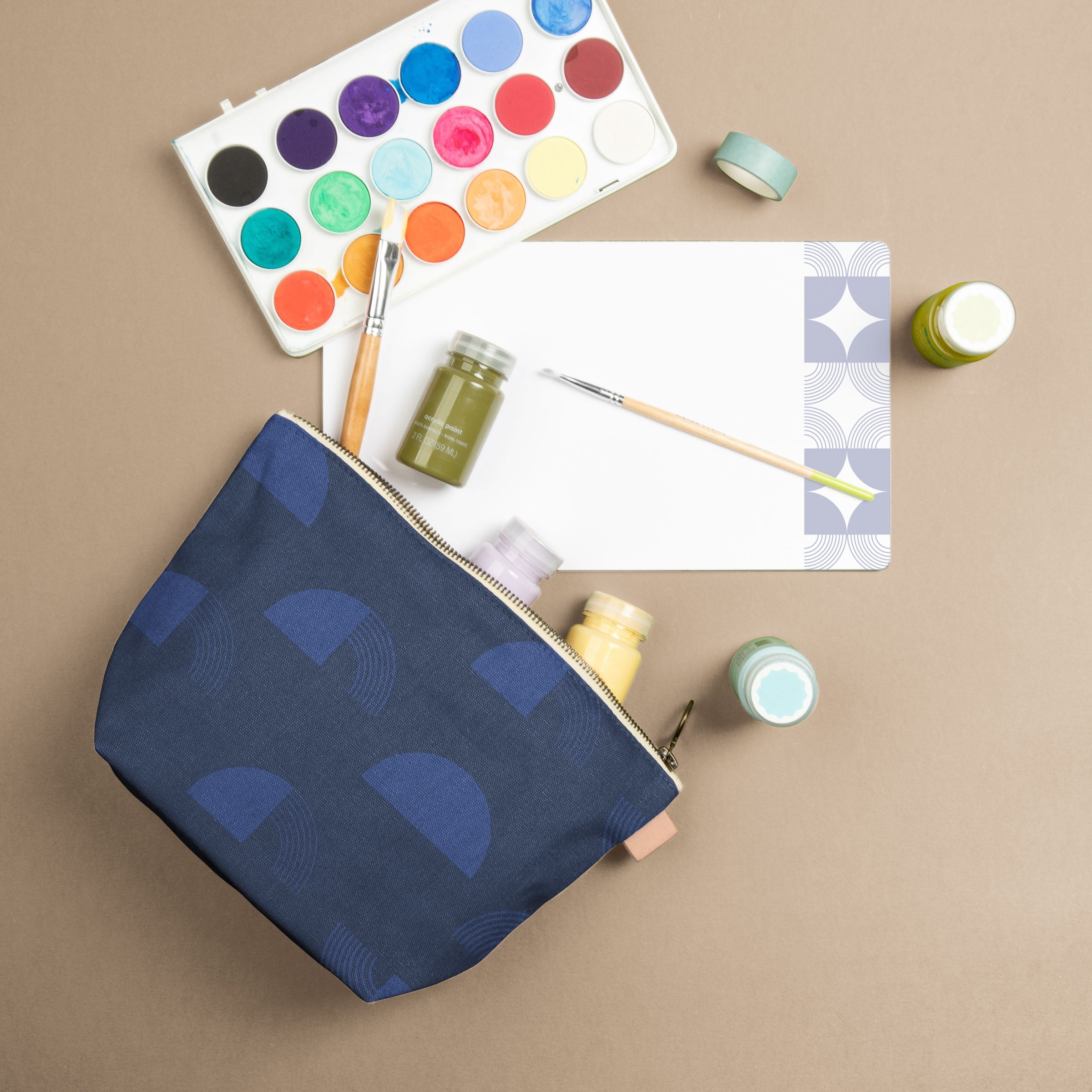 TWEEDLE DUM - COLORED CANVAS WITH LEATHER TAB