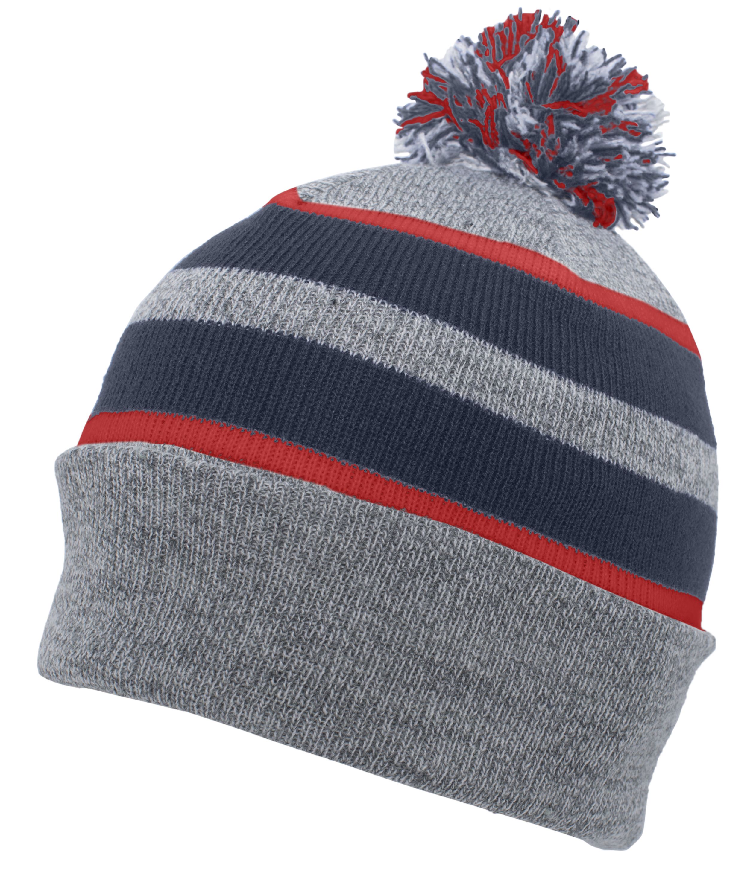 Knit Fold Over Pom-Pom Beanie 12