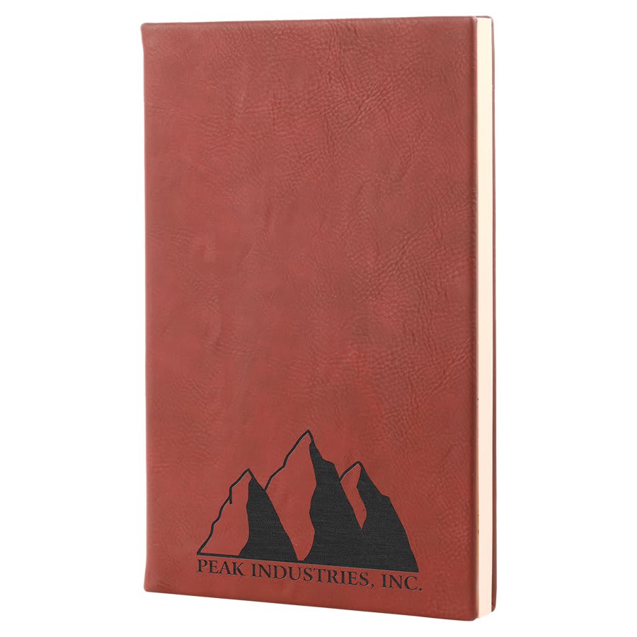5.25" X 8.25" Laserable Leatherette Journal With Lined Notepad 2