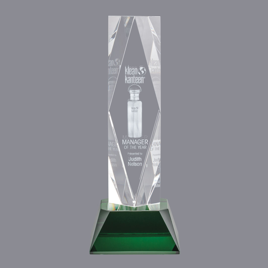 President 3D Award on Base - Green 4
