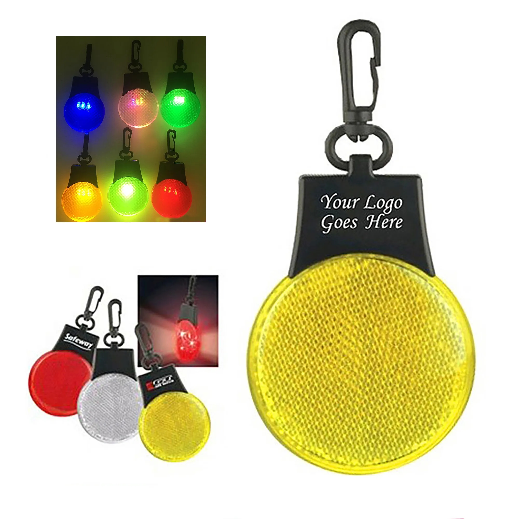 Cycling Safety Warning Led Reflector Keychain Light 2