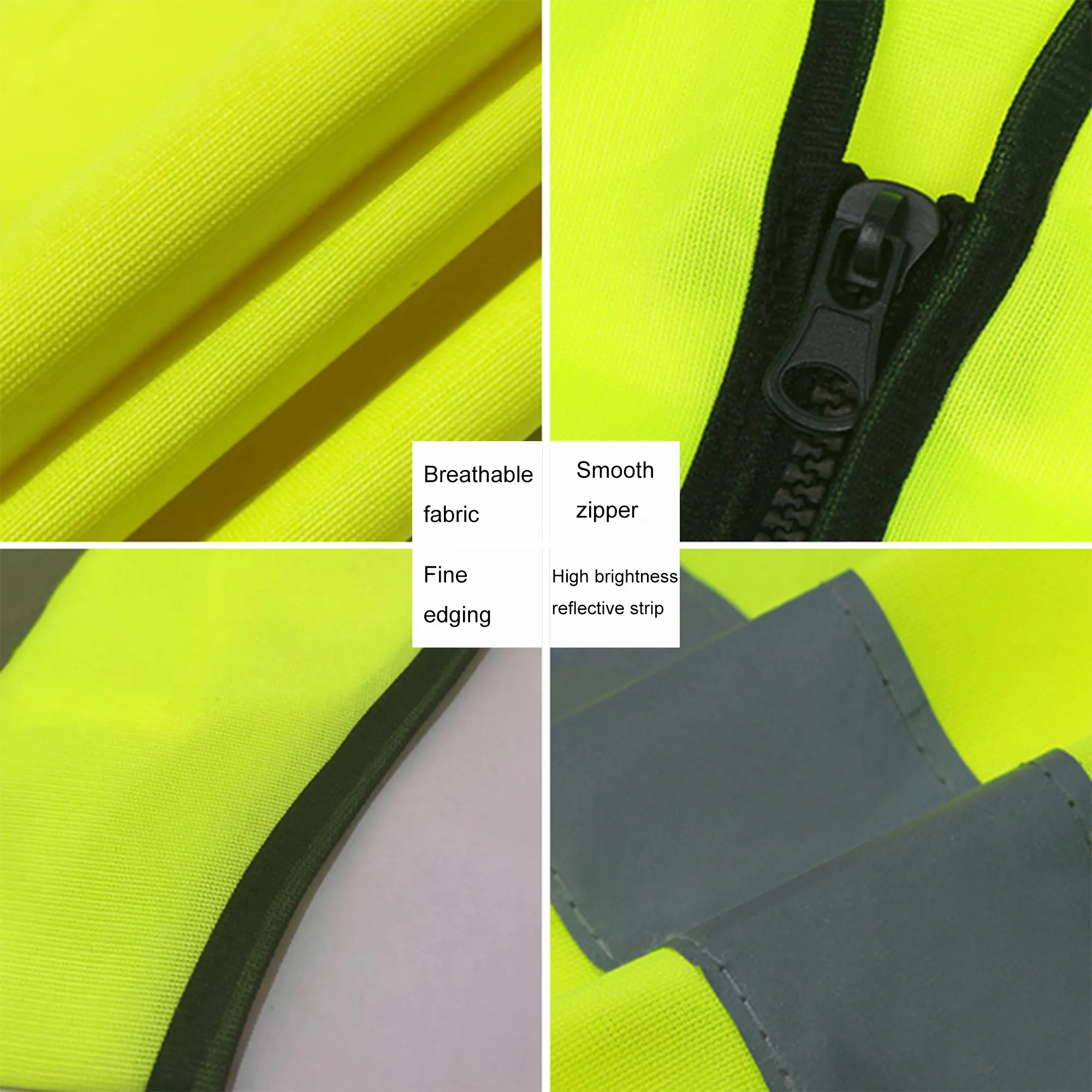 Unisex High Visibility Reflective strips Pocket Safety Vest 4
