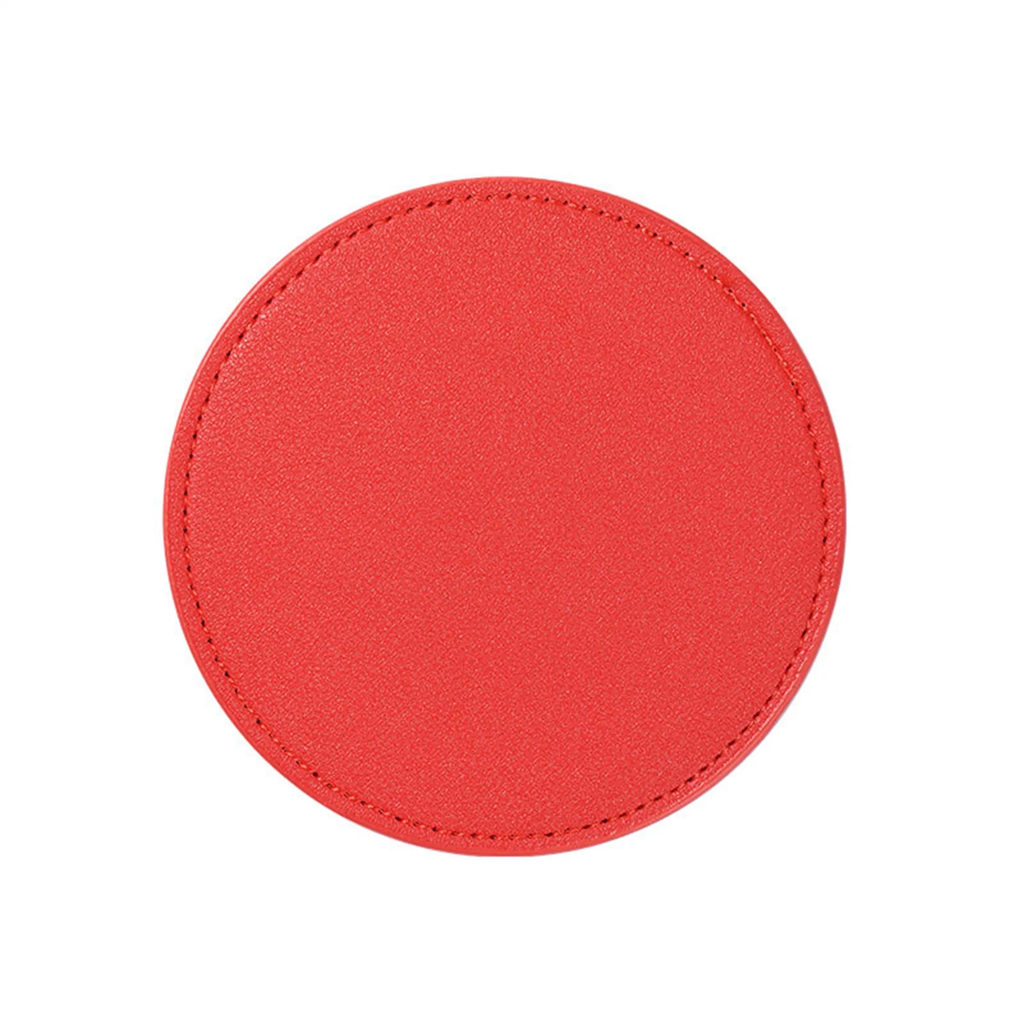 Soft PU Leather Round Coaster MOQ 50PCS 5