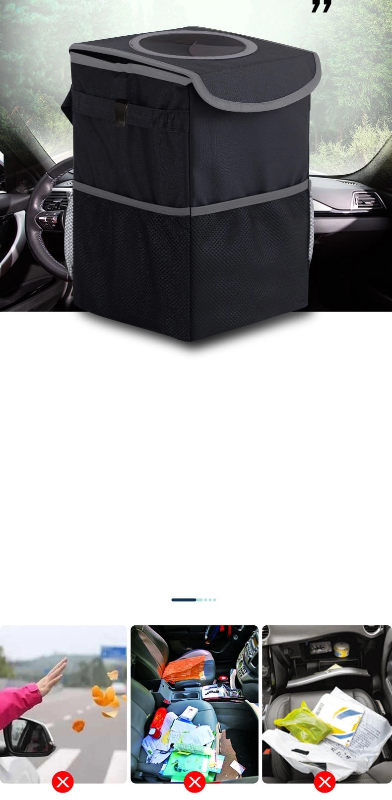 Multifunctional Creative Storage Box for Car Trash Can 9
