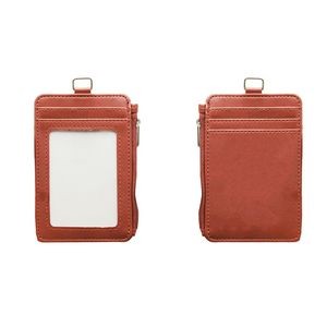 PU Leather Card Holder With Zip Pocket 25
