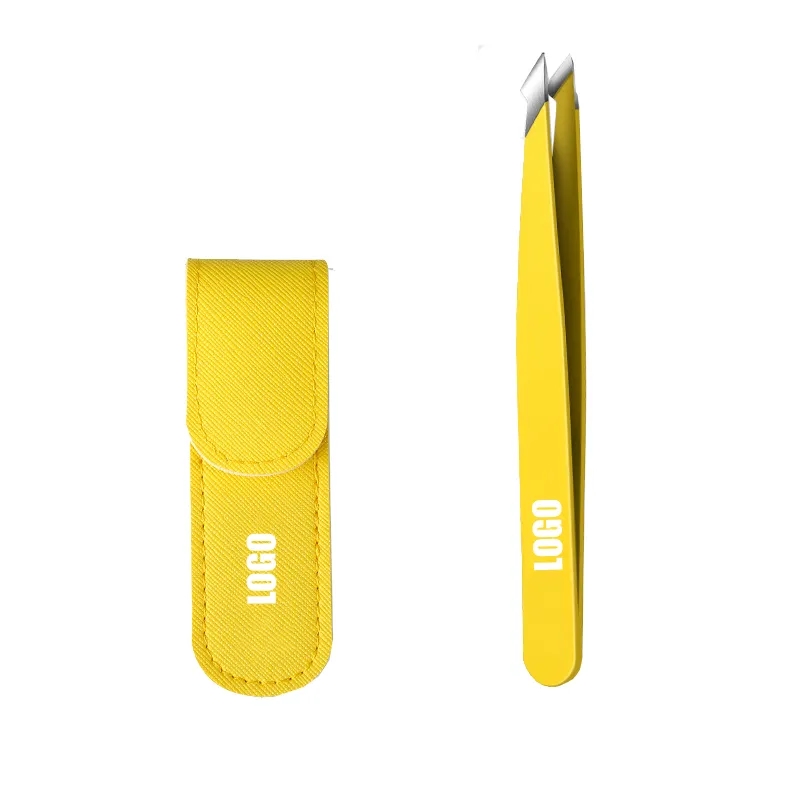 Stainless Steel Beard Tweezers With PU Case 1 Pack 4