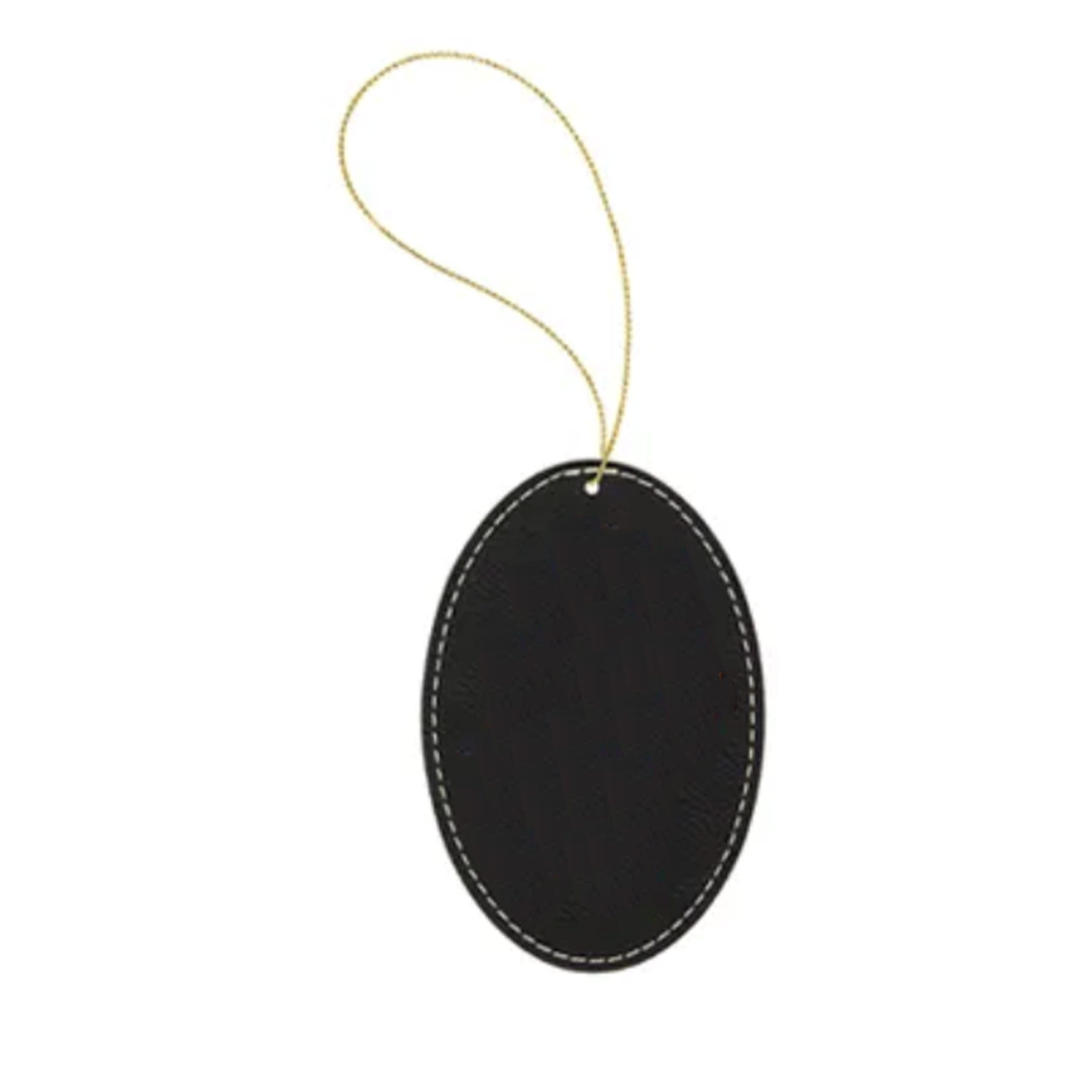 Leather Christmas Oval Shaped Hanging Ornament 11