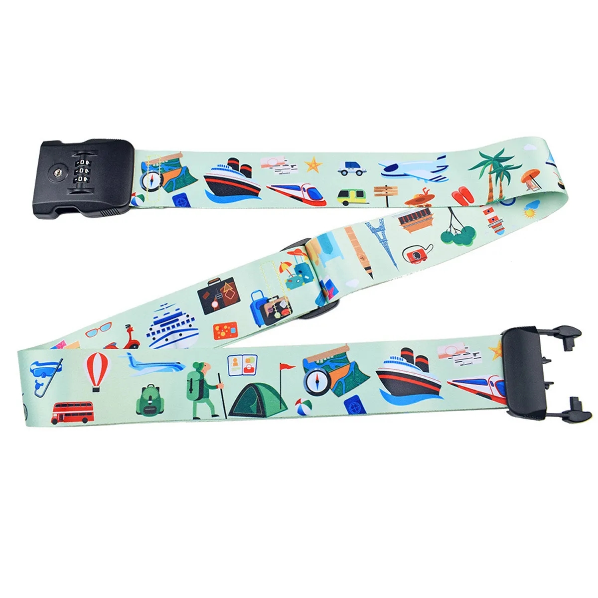 TSA Approved Polyster Luggage Strap With Password Lock 3