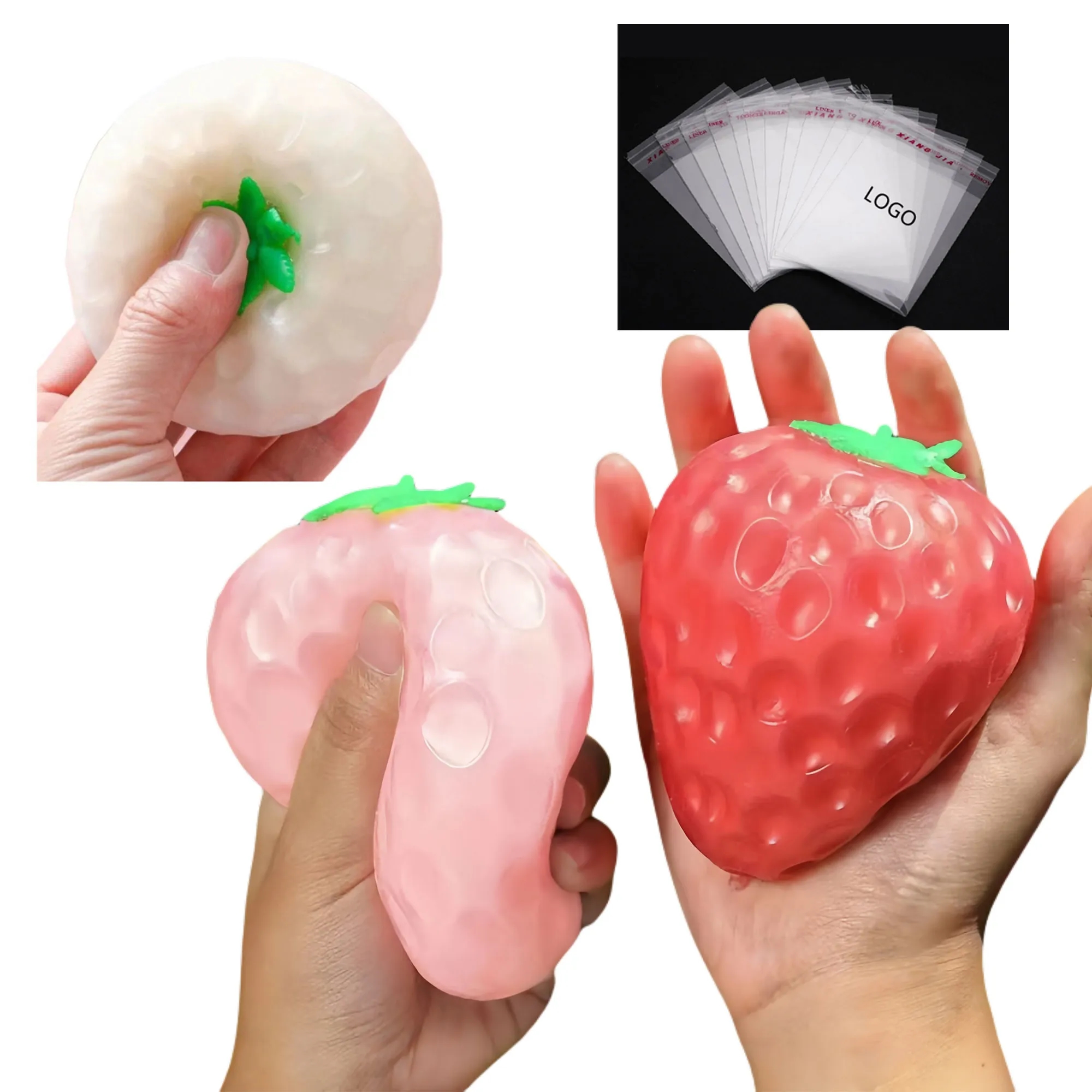 Light Sensitive Strawberry Stress Toy With Slow Rebound