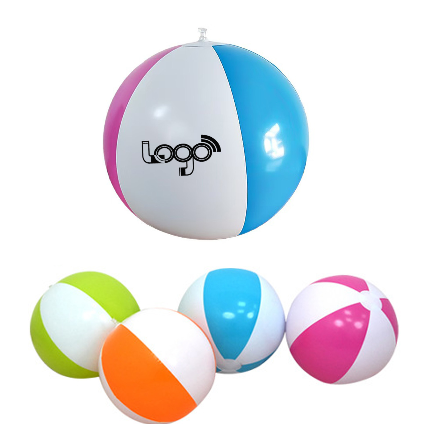 Rainbow Color PVC Sports Pool Beach Ball 2
