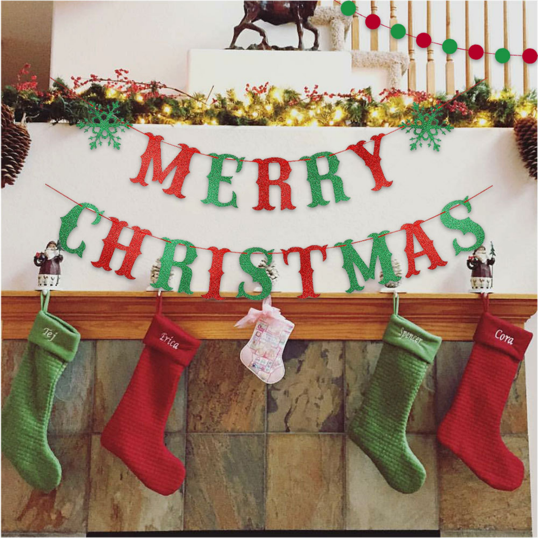 Xmas Banner Christmas Holiday Party Decorations Indoor 4