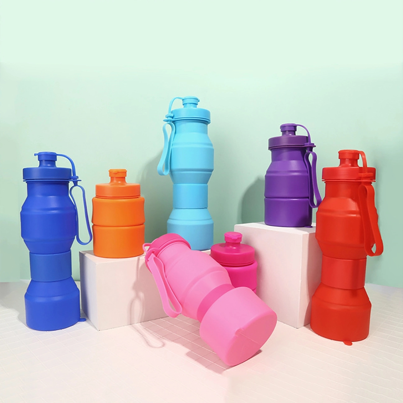 27 Oz Foldable Sports Water Bottles with Handle 11