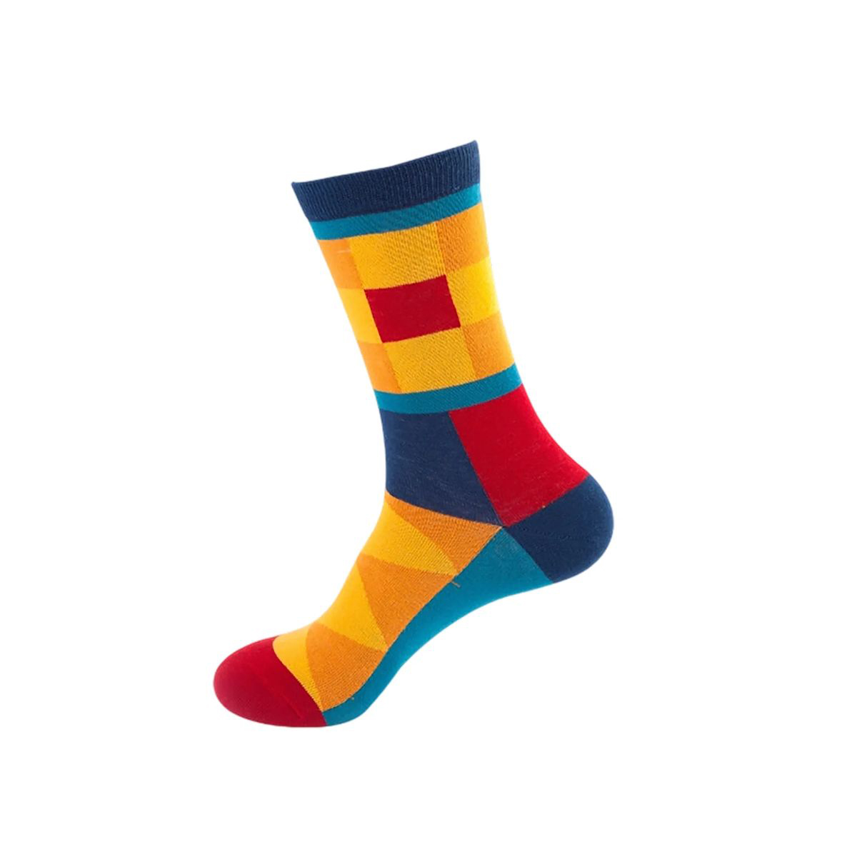 Cotton Crew Socks with Jacquard Pattern 43