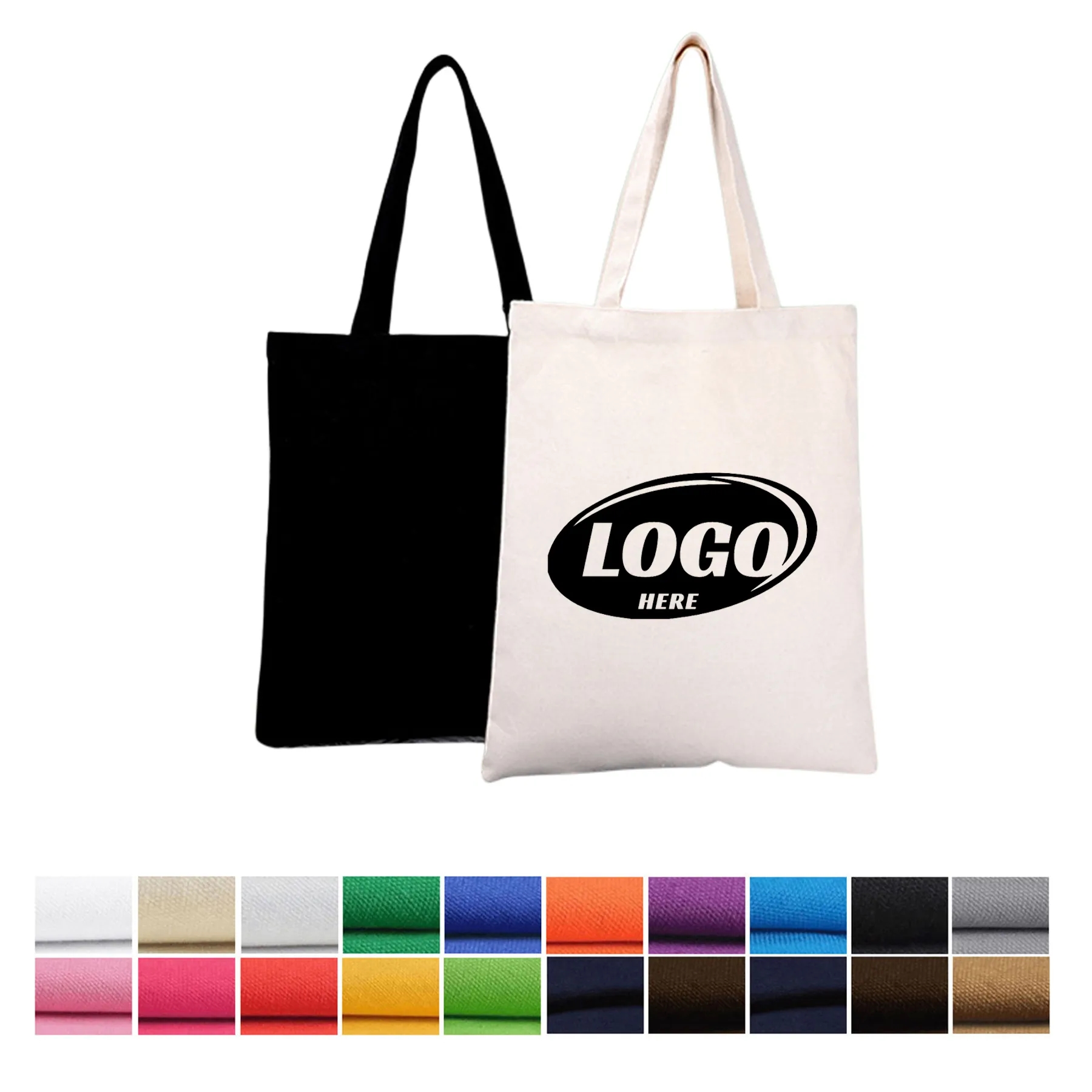 Reusable Natural Canvas Convention Tote Shopping Bag