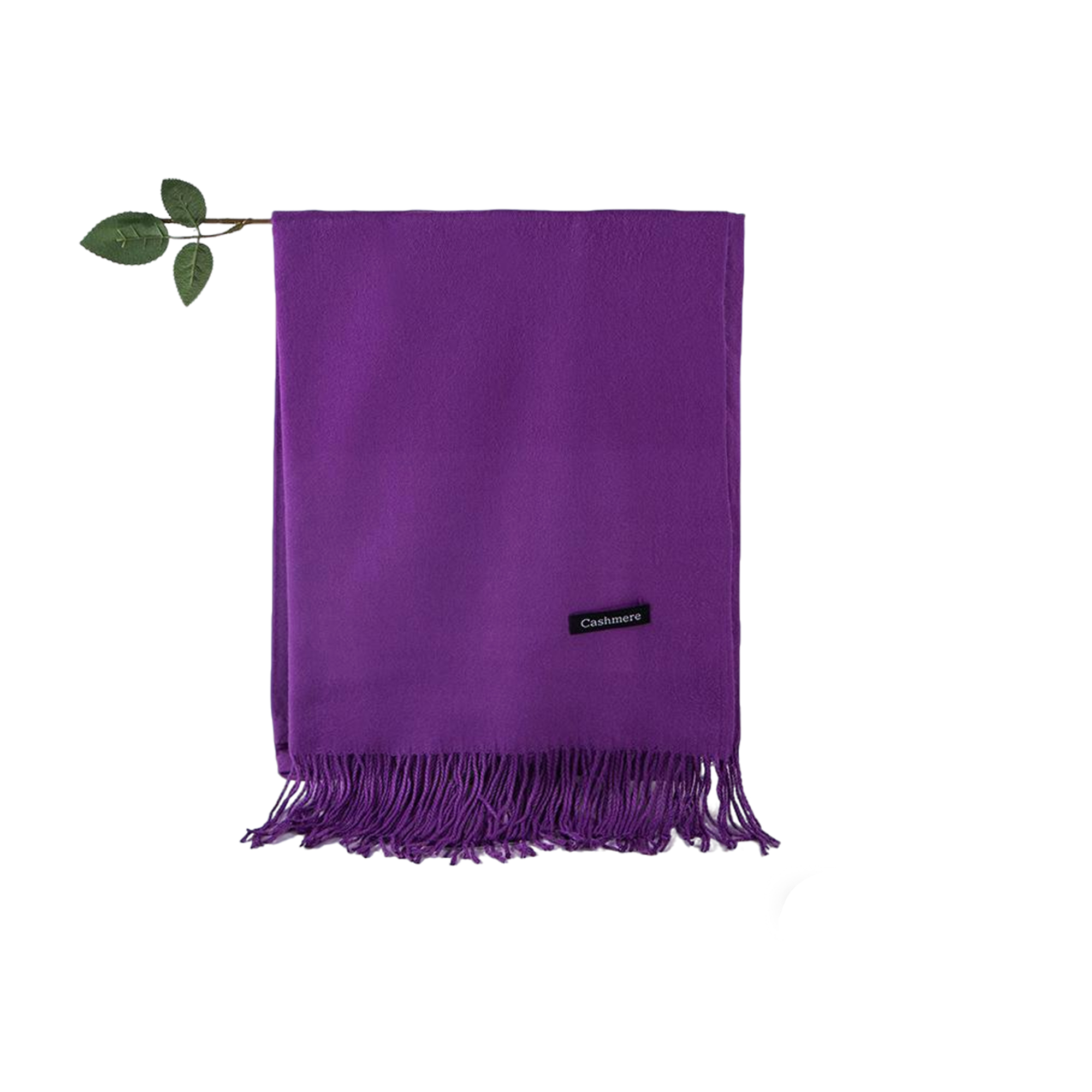 Soft Imitation Cashmere Woven Scarf With Fringe 71" By 28" 22