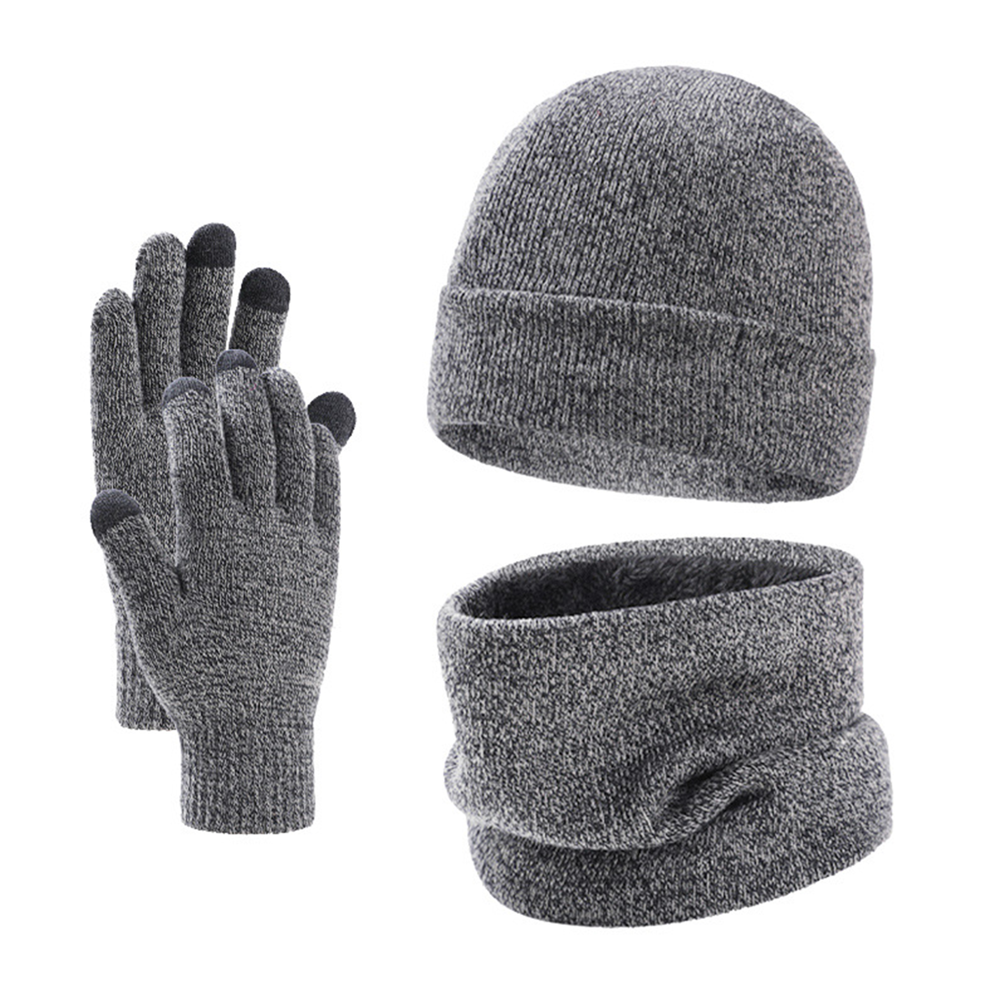 Winter Beanie Gloves Set 8
