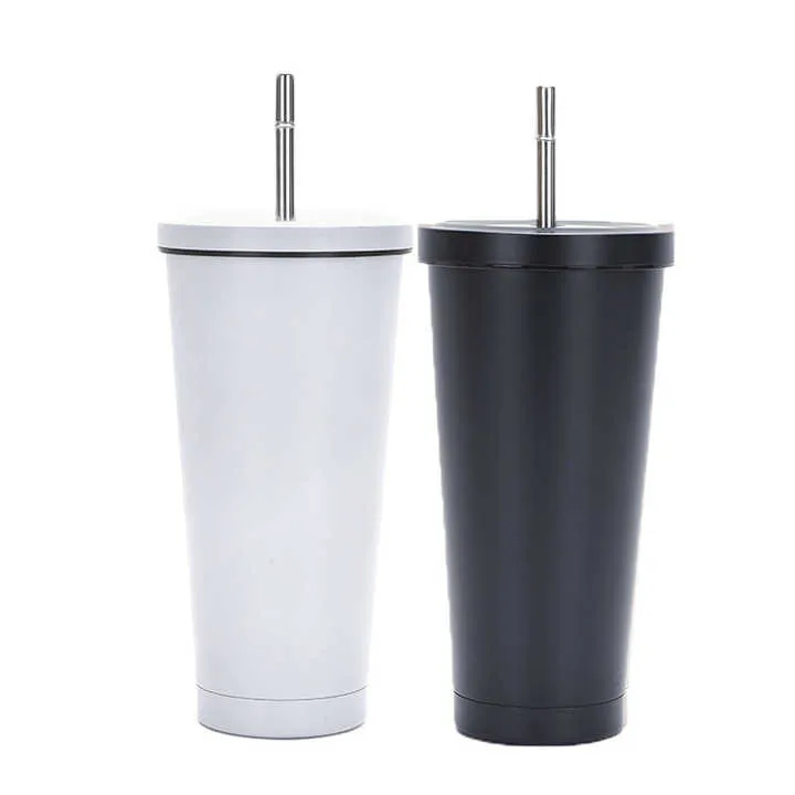 Stainless Steel Straw Thermos Cup 7