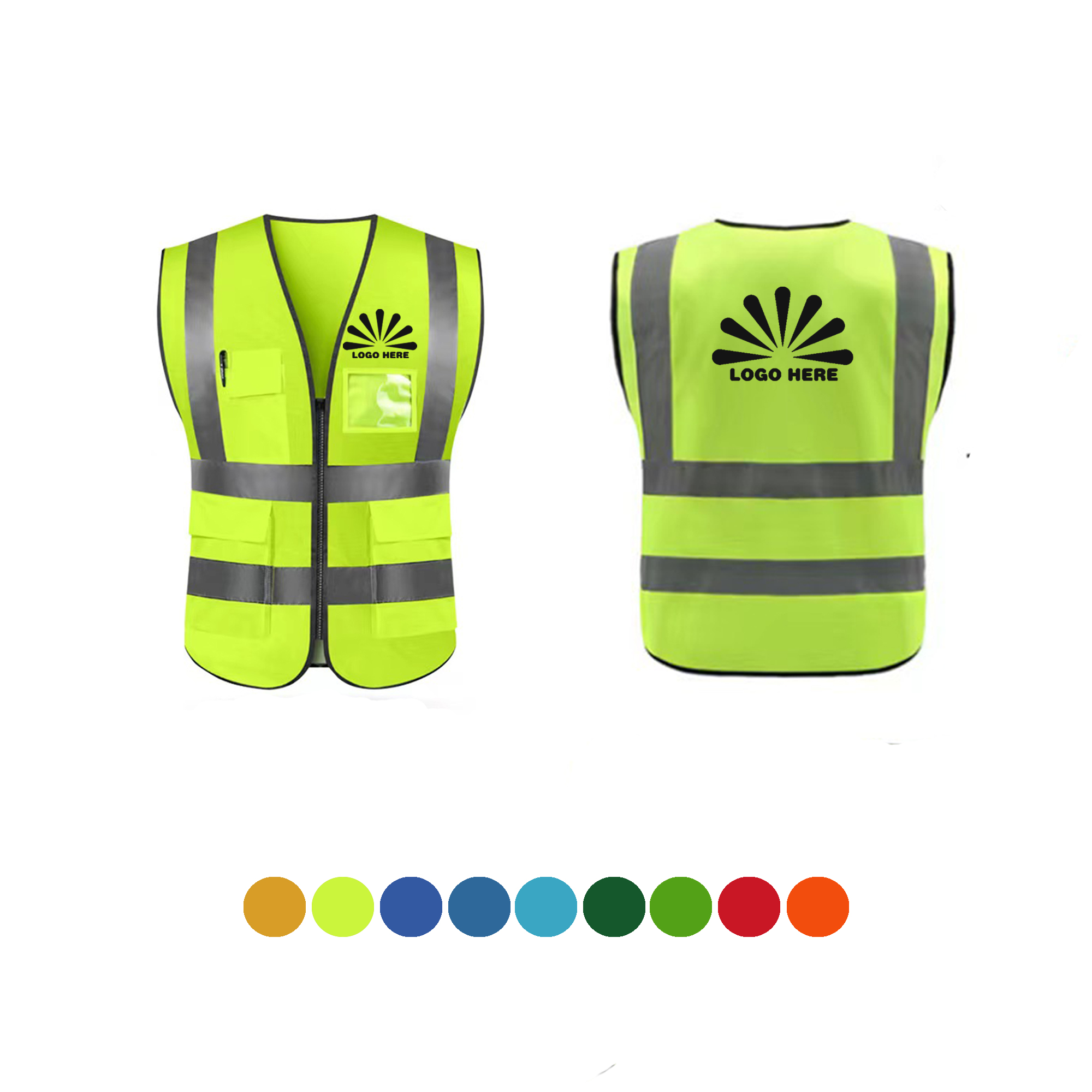 Reflective Vest With Multiple Pockets And Customizable Logo 3