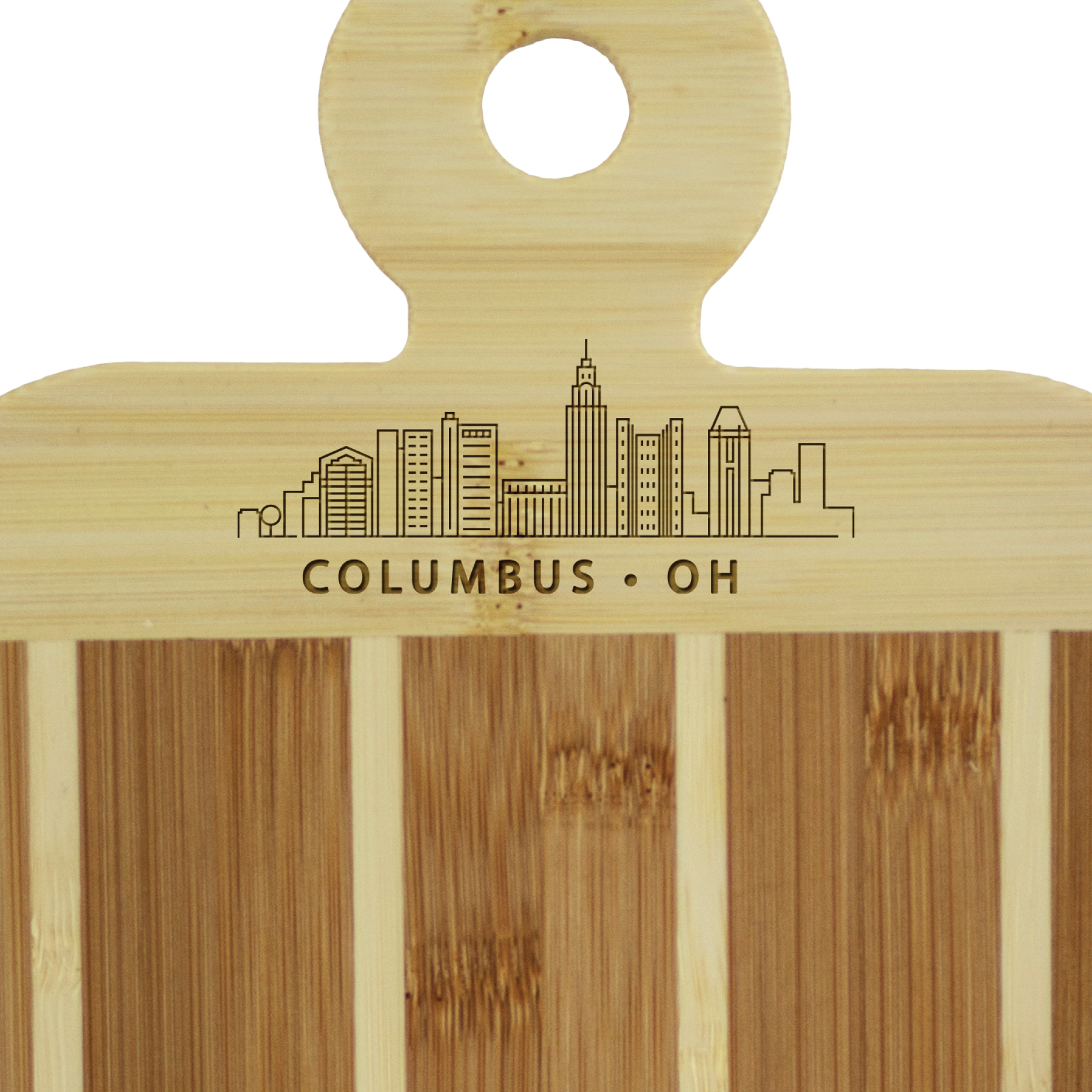 Striped Paddle City Skyline Board - Columbus 1