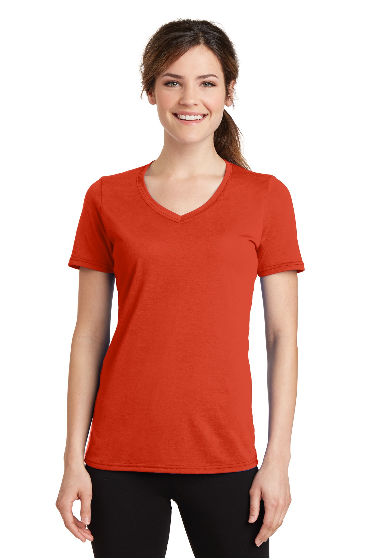 Port & Co Women's Performance Blend V-Neck Tee. LPC381V 72