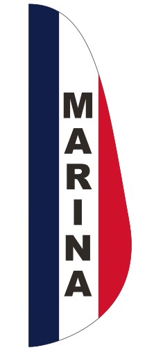 "MARINA" 3' x 10' Message Feather Flag 1