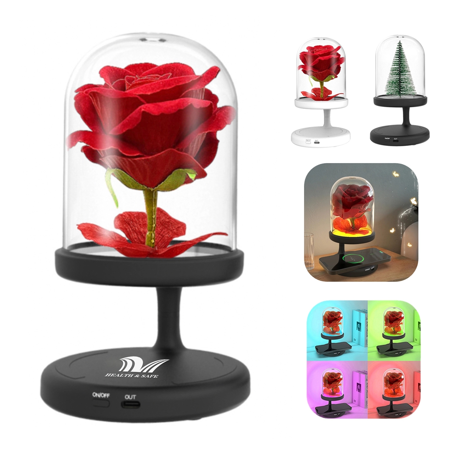 Wireless Charging Christmas Atmosphere Night Light 4