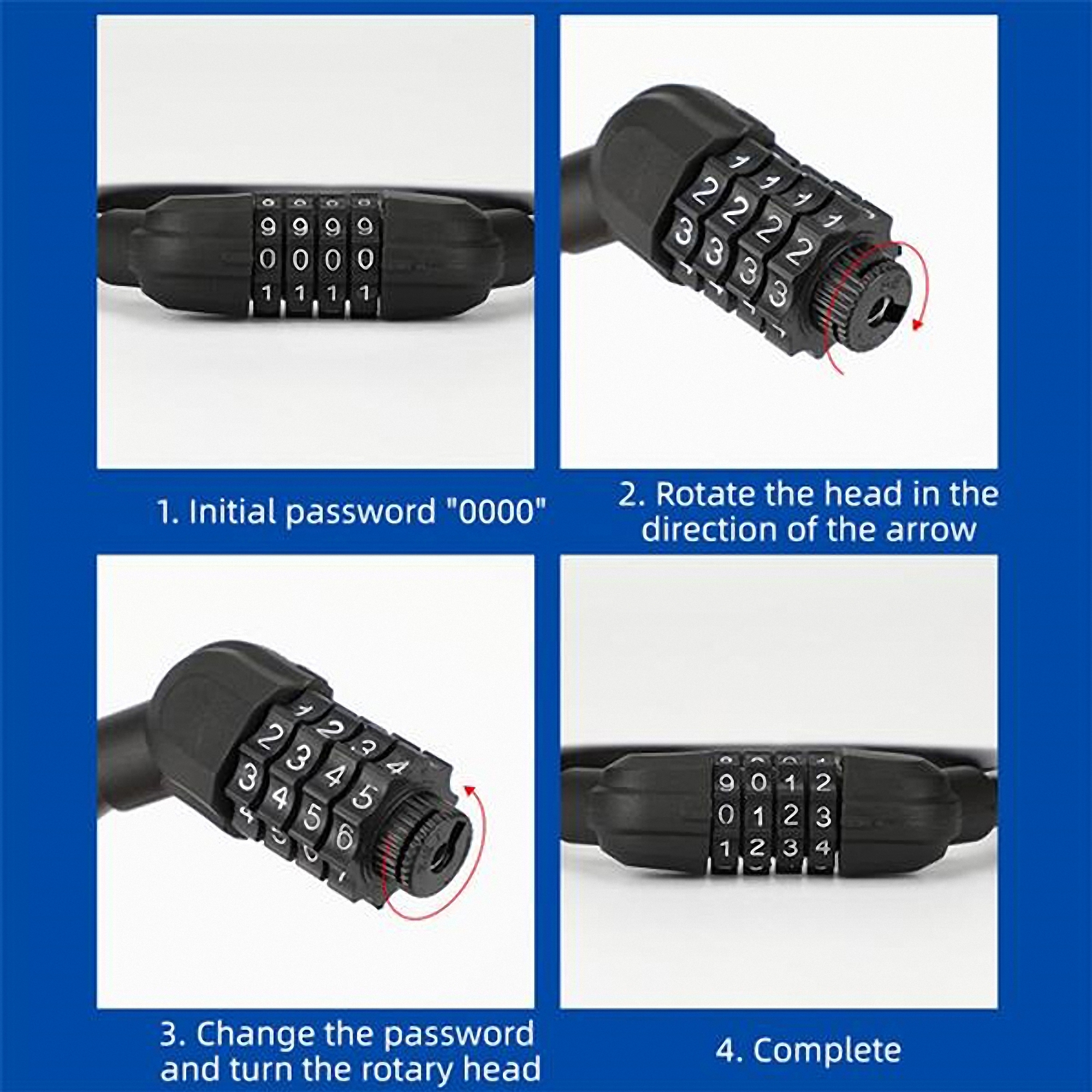 4-Digit Combination Bike Lock 3