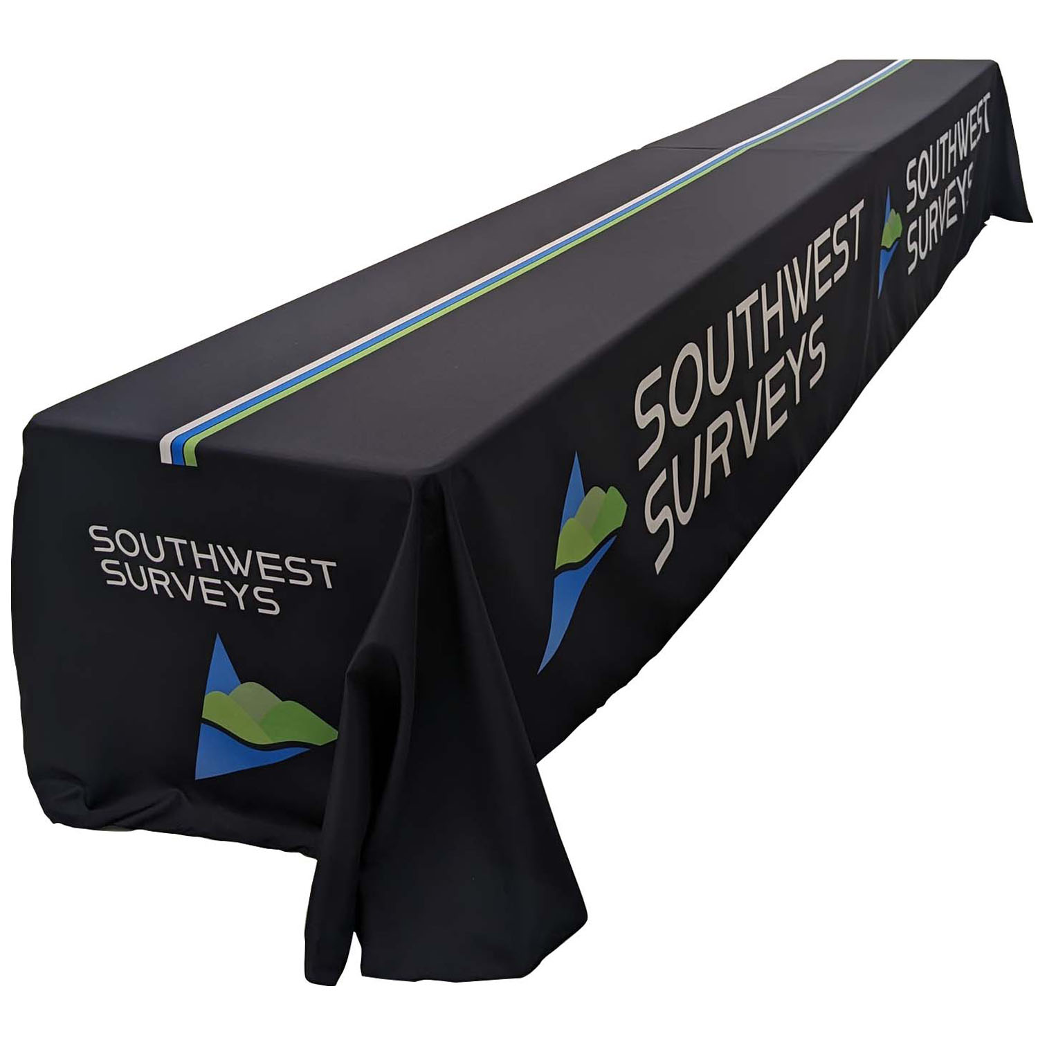 16' LazerCut, 4-Sided Sublimated Tablecloth, Drape Style, Closed Back (on 2 x 8ft tables combined) 17