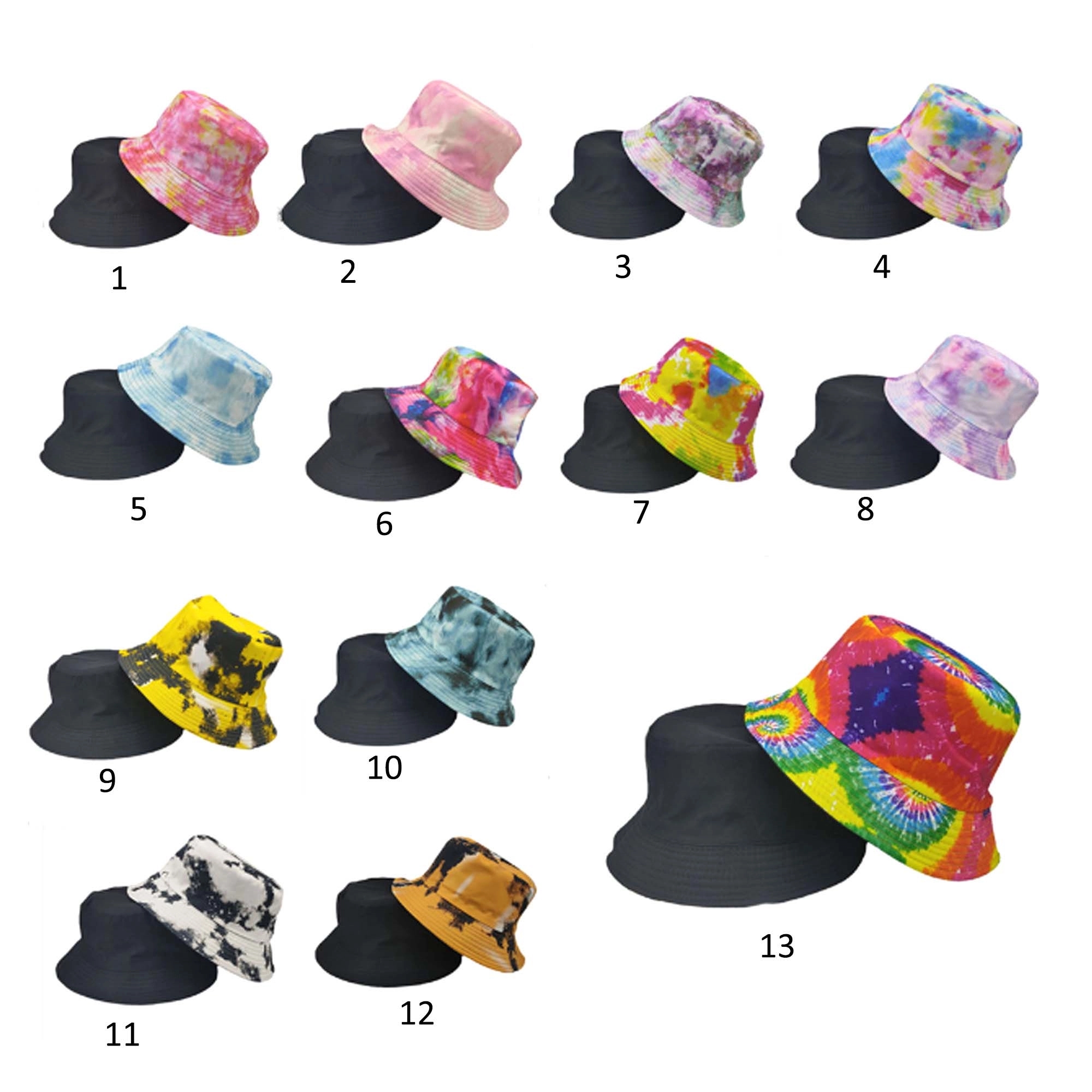 Double-sided Tie Dye Bucket Hat MOQ50 2