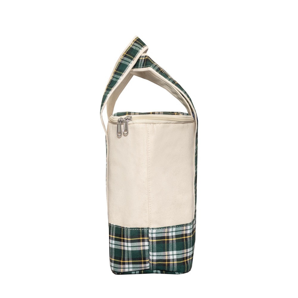 18 oz Insolated Plaid Cooler Tote 15