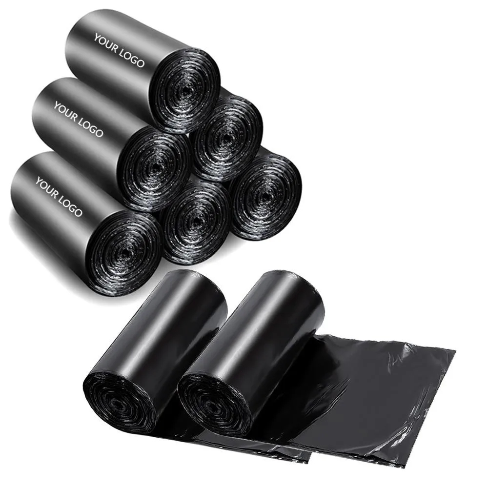 Black Flat Mouth Garbage Bag
