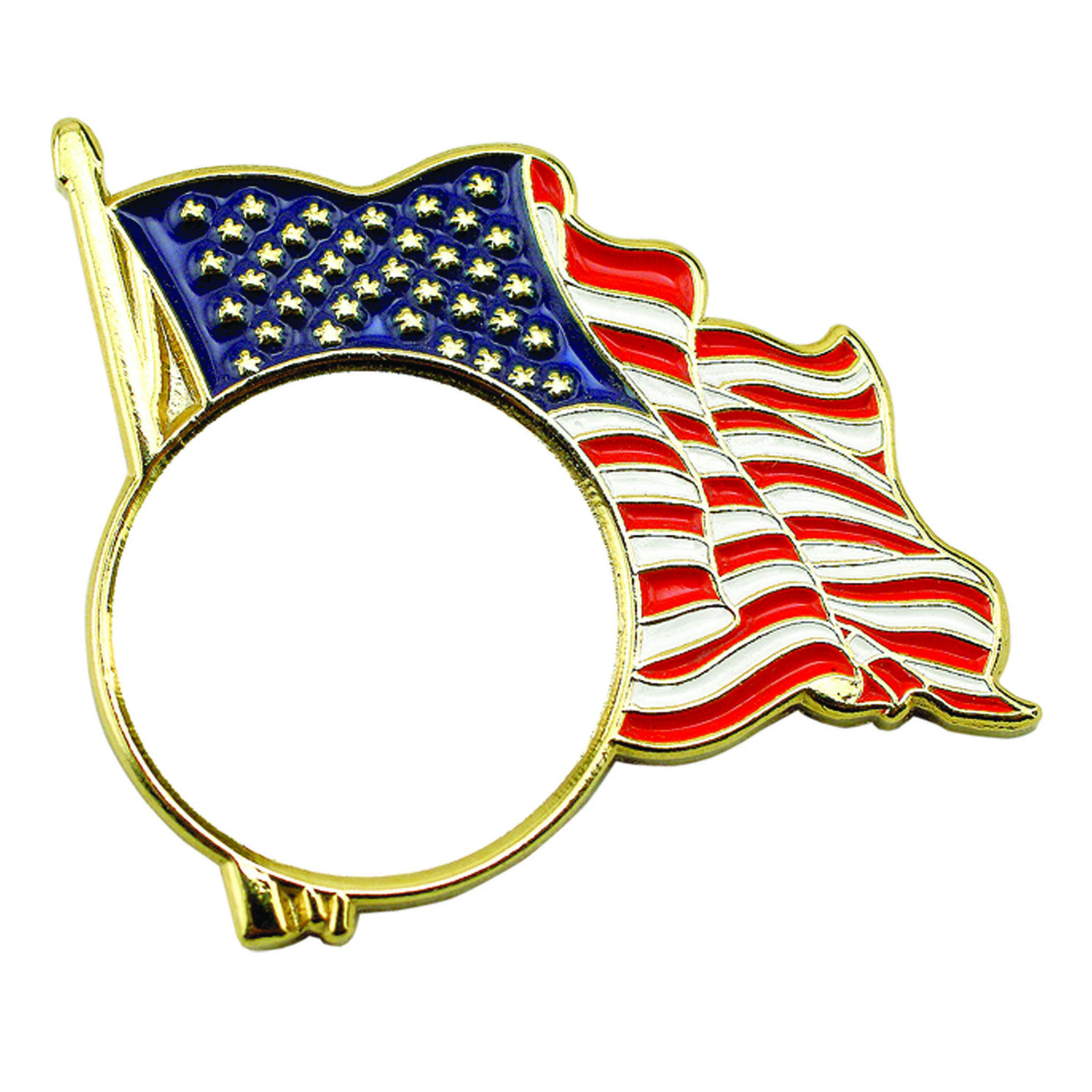 U.S.A. Flag Lapel Pins with Custom Logo 2