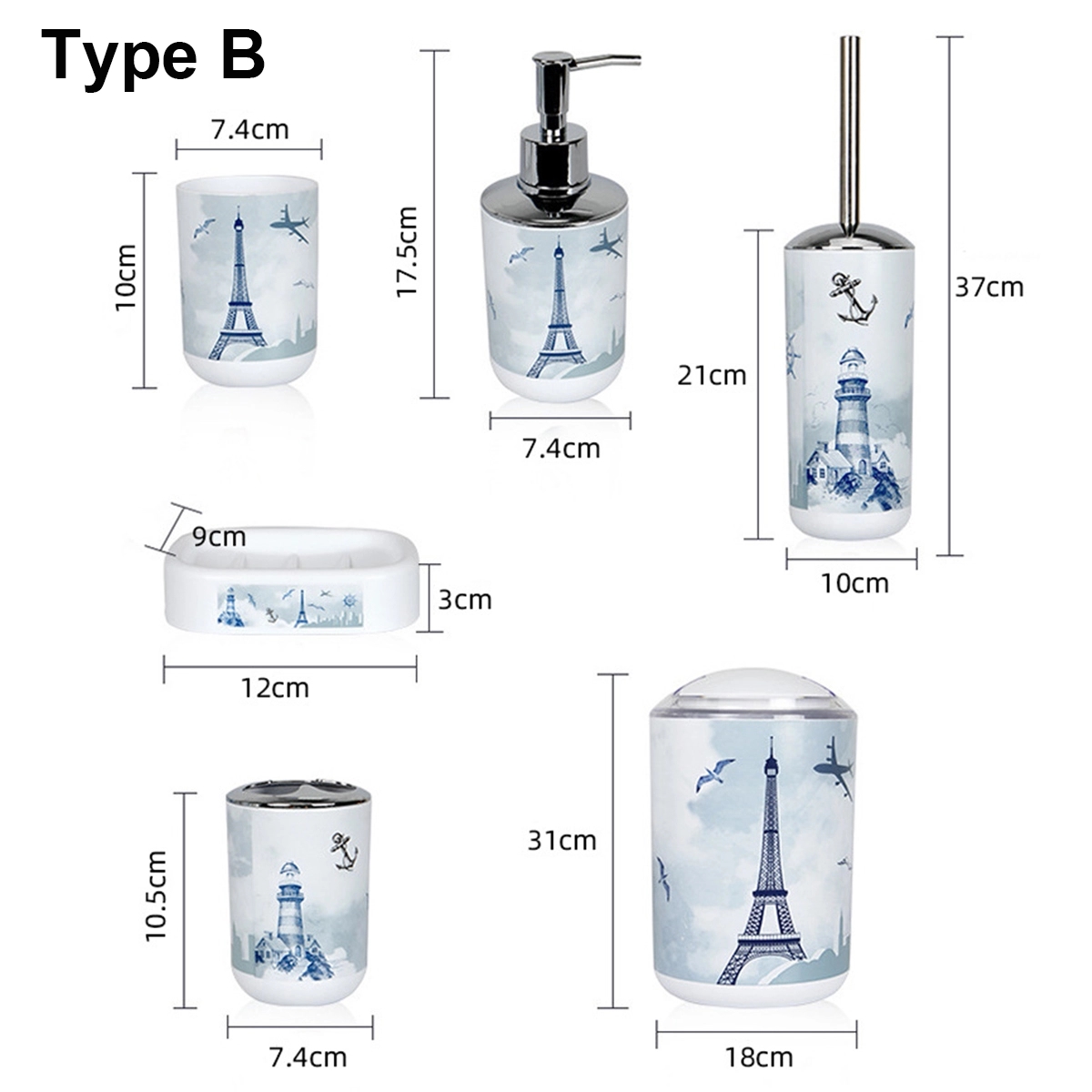 6Pcs Bathroom Accessories Set 7