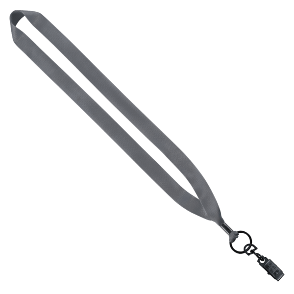 3/4" Polyester Lanyard with Metal Crimp & Bulldog Clip 23