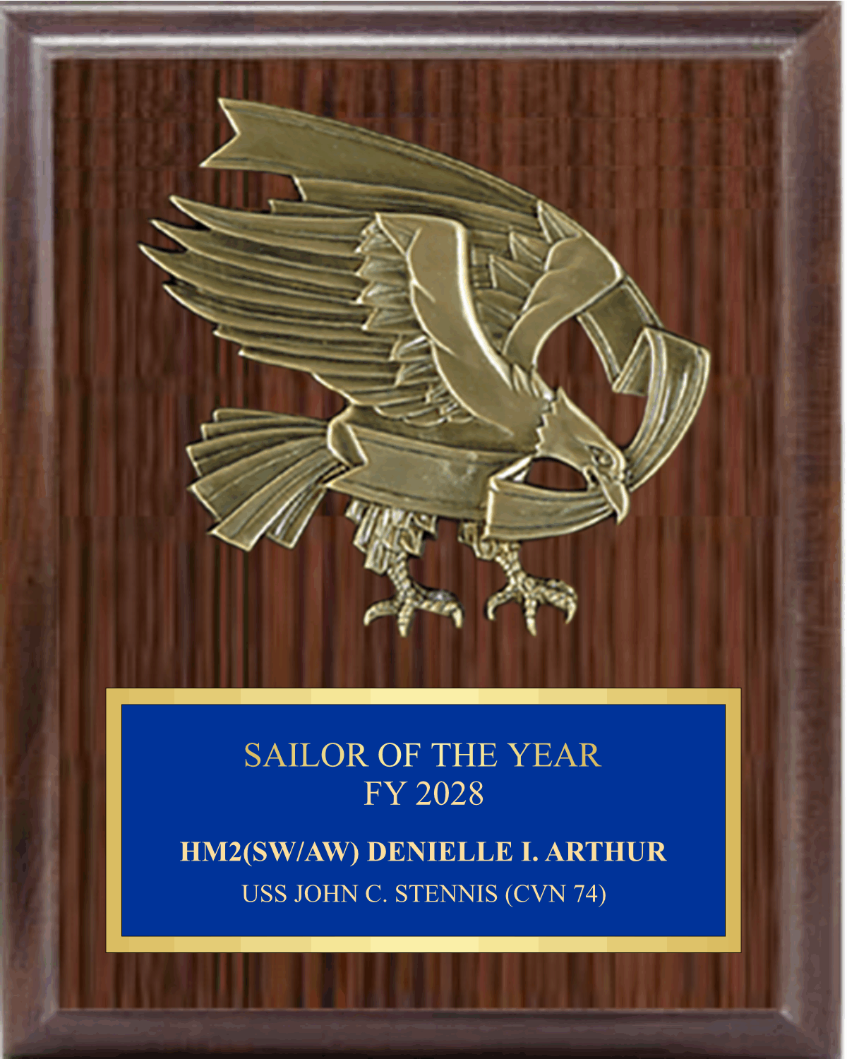 Plaque with Cast Bronze Eagle Mount 3