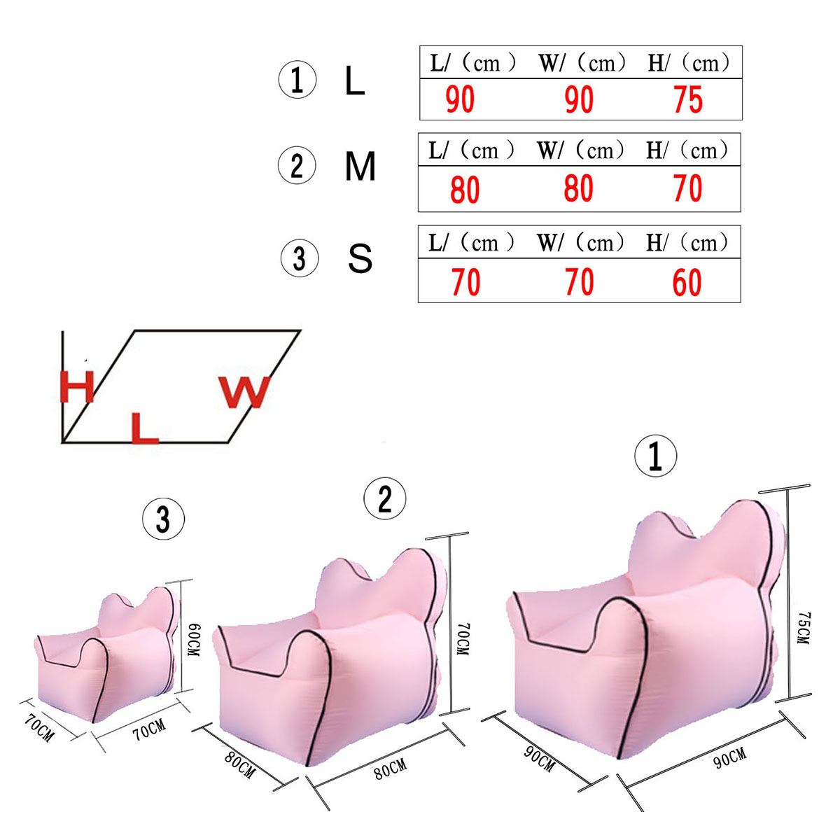 Outdoors Inflatable Loungers Air Chair 4