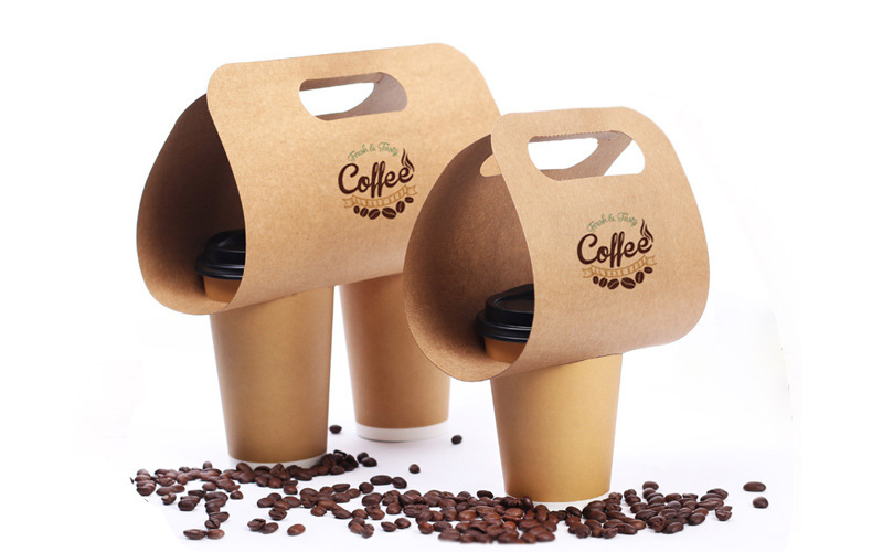 Kraft Paper Cup Holder For 1cup 3