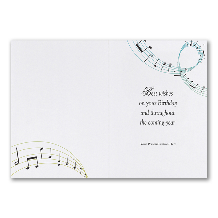 On A Musical Note Birthday Card 2