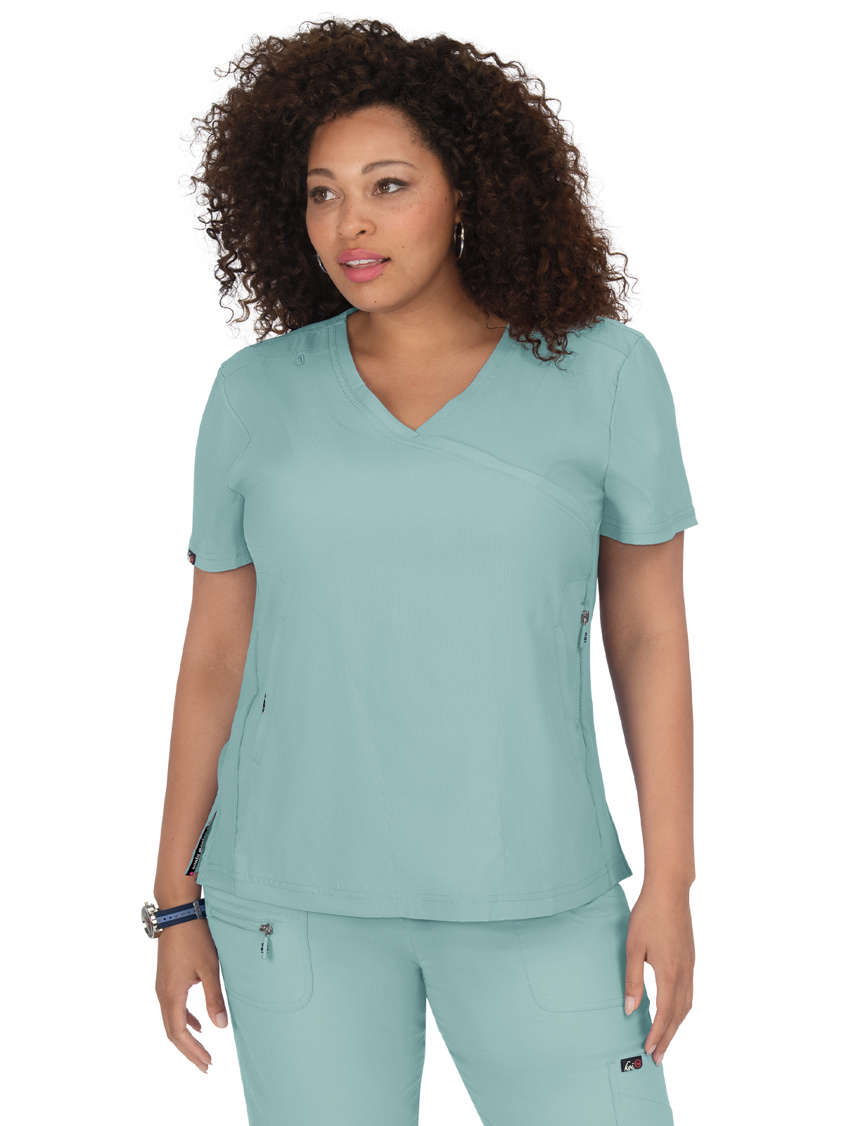 koi - Lite - Women's Three-Pocket Mock-Wrap Philosophy Top 24