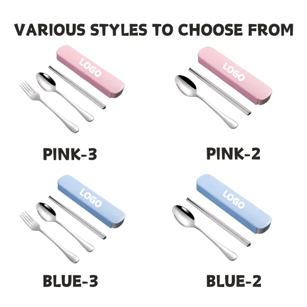 Portable Stainless Steel Cutlery Set with Storage Case 4