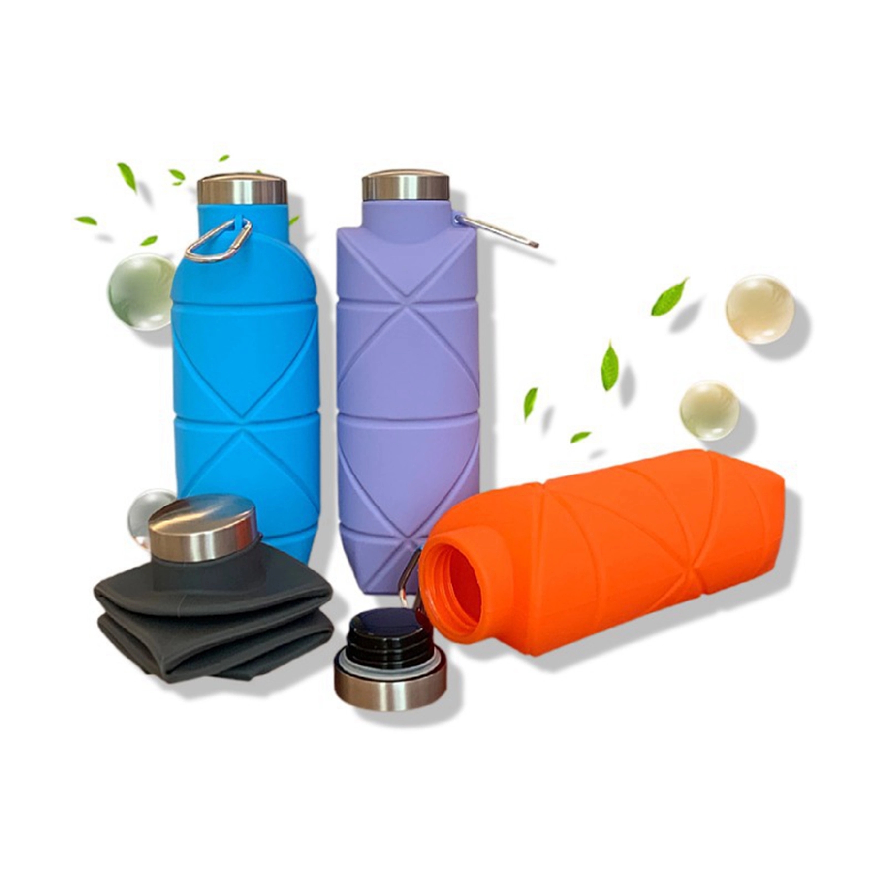 25 Oz. Silicone Folding Sport Water Bottle 10
