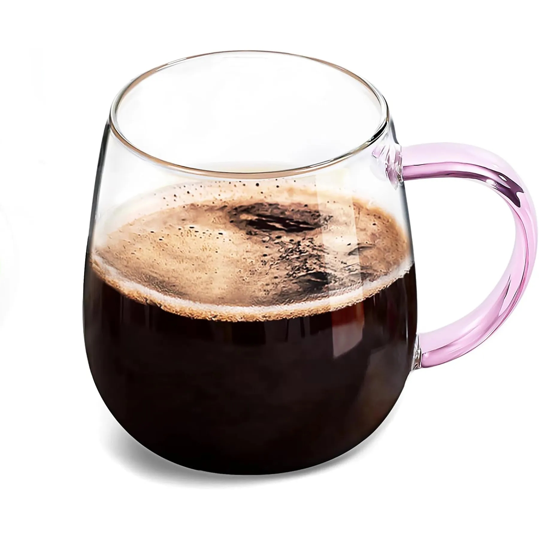 Clear Glass Mug with Multicolor Handle 8