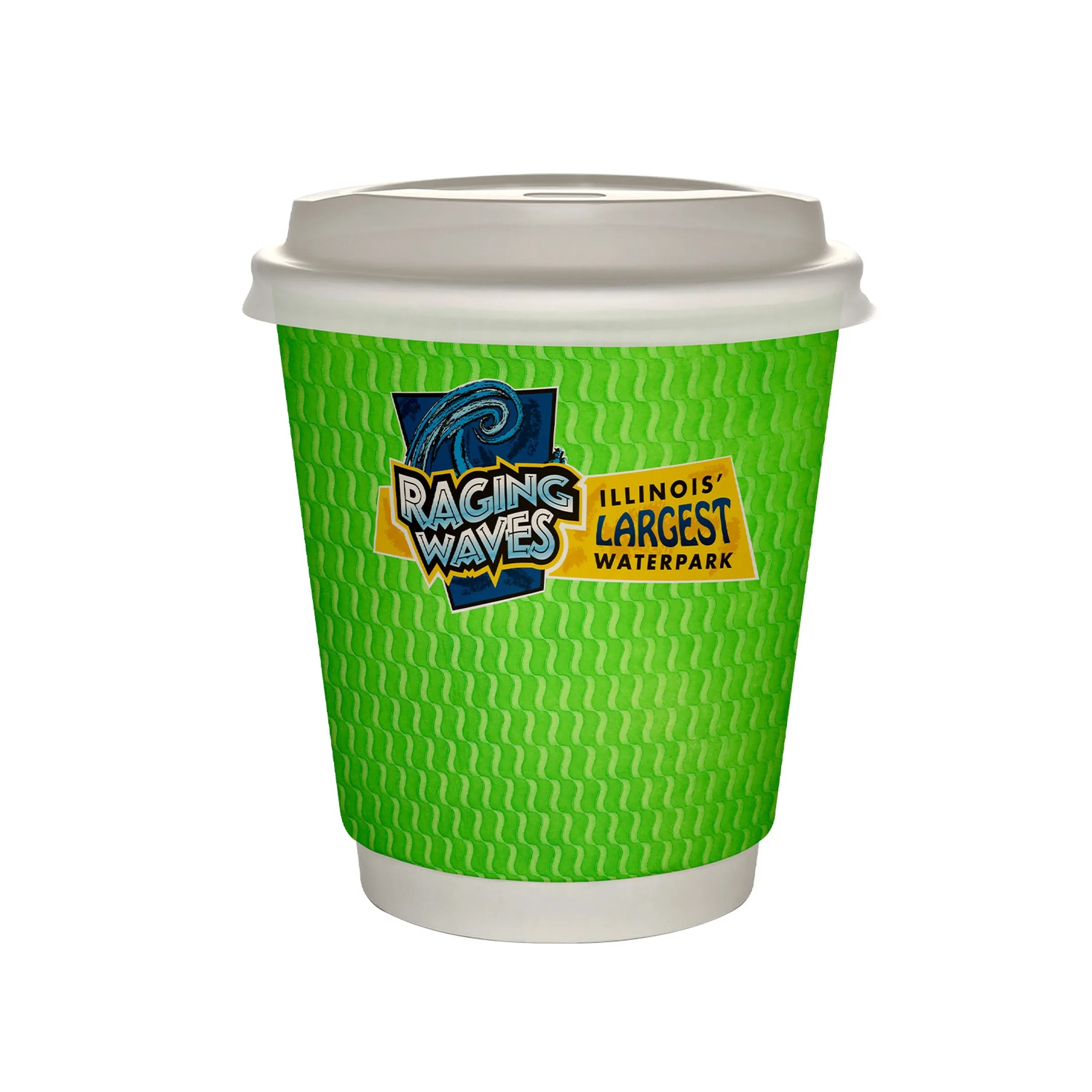 10 oz Full Color Wave Insulated Paper Cup With Lid 12