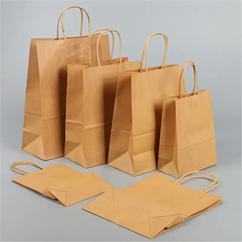 8.26"x4.33"x10.62" - - Brown Kraft Paper Bags 8