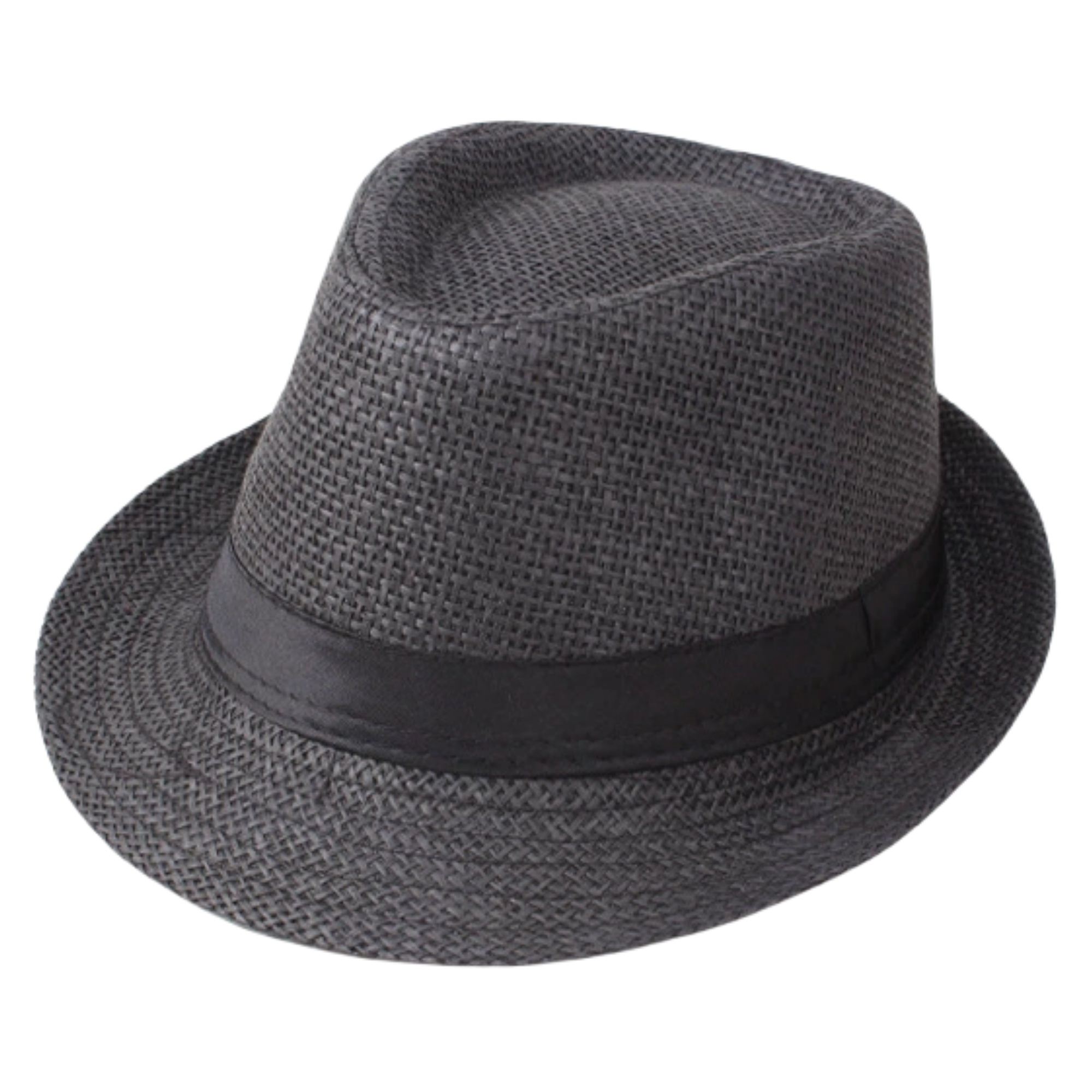 Summer Short Brim Straw Fedora Hat 4